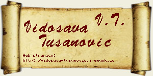 Vidosava Tušanović vizit kartica